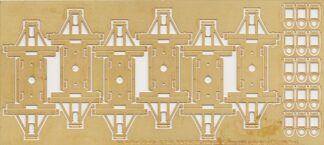 BWF002/4: RCH Wagon Sprung W-irons, 1923 Pattern for Oil Axleboxes (pack of 12)